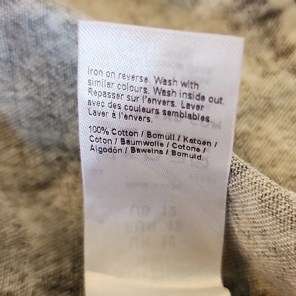 River Island Acid Wash Longsleeve Shirt Dress Pearl Button Down Size 12 - Picture 10 of 11